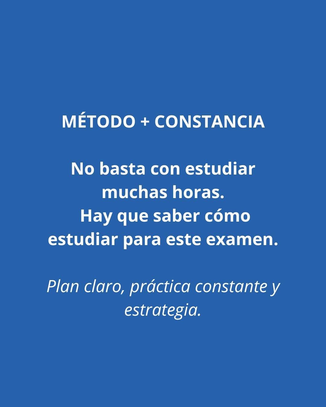 Imagen de Instagram sobre método y constancia para preparar la oposición de agente medioambiental