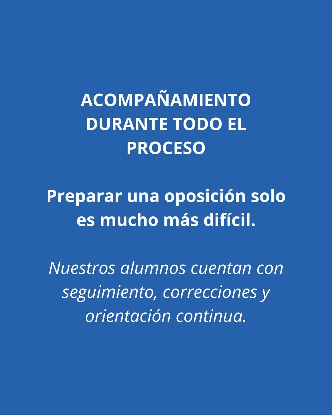 Imagen de Instagram sobre acompañamiento durante todo el proceso de preparación