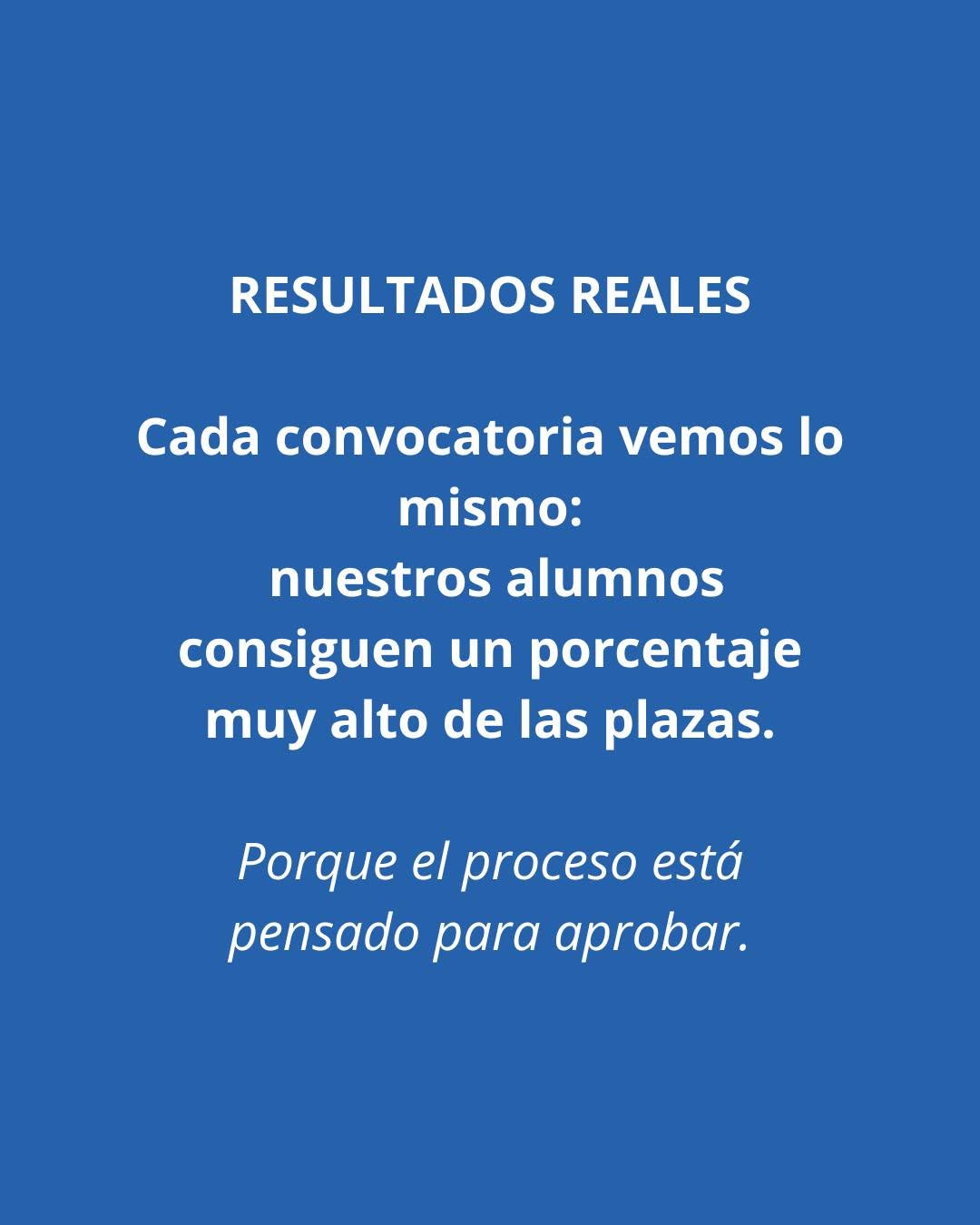 Imagen de Instagram sobre resultados reales en la preparación de oposiciones