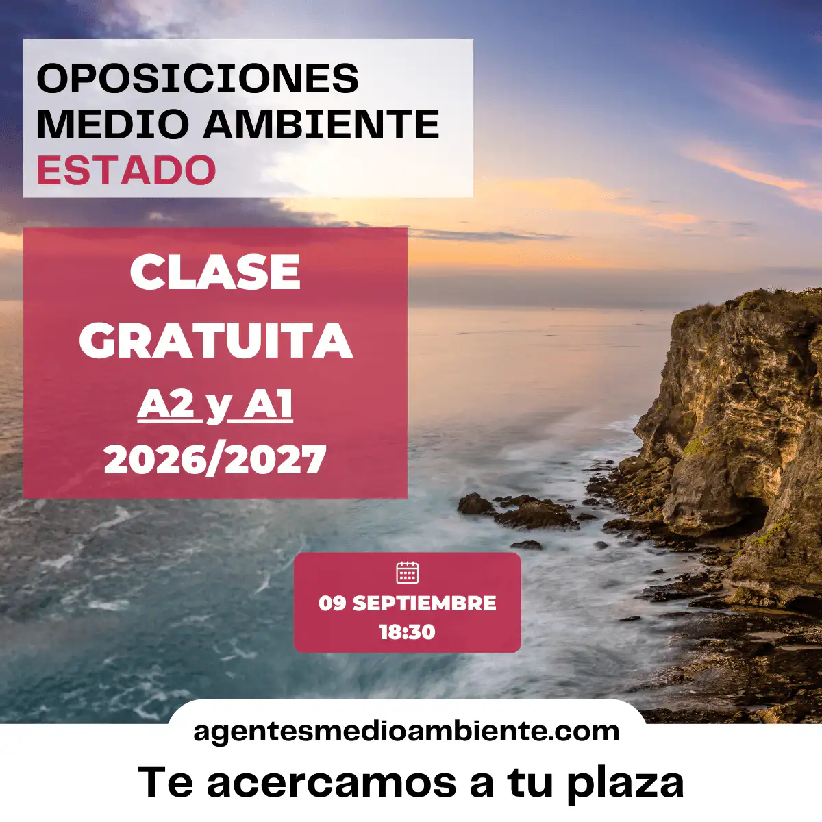 Clase gratuita de las oposiciones A2 y A1 de Medio Ambiente del Estado