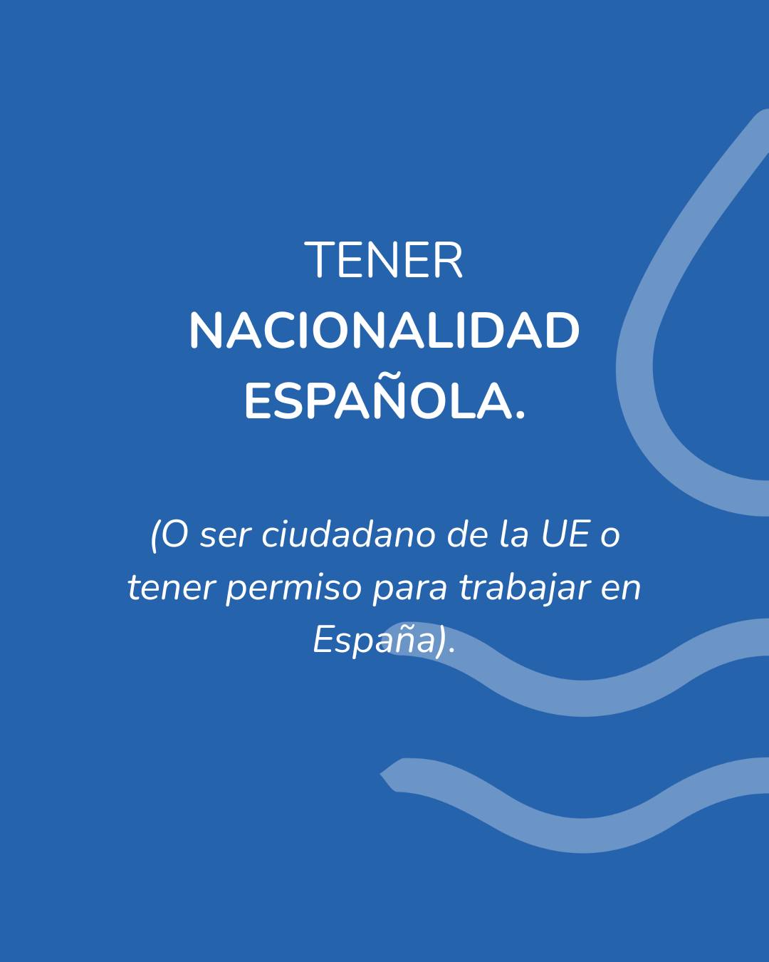 Diapositiva sobre el requisito de nacionalidad para opositar